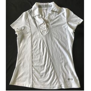 Annika Cutter & Buck Golf Polo Shirt White Silver